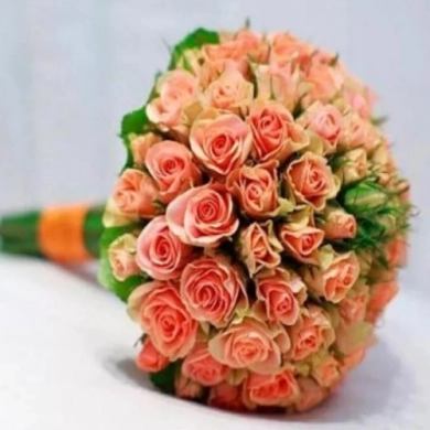 FunRose 27 Роза Кустовой Оранжевой (30 см) Букет невесты
