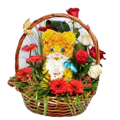 FunRose Котик №9 Игрушки из цветов