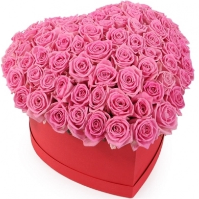 FunRose 51 Роза Аква Розовый в коробке (35 см) Розы