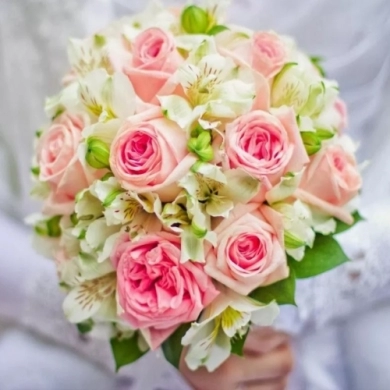 FunRose Букет Невесты с Розой и Альстромерией (30 см) Букет невесты