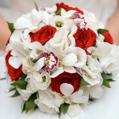 FunRose Букет Невесты с Розой и Гортензией (35 см) Букет невесты