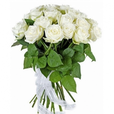 FunRose 25 Роз Вайт Наоми Эквадор (60 см) до 25 роз