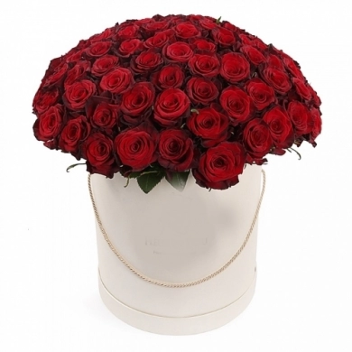FunRose 51 Роза Ред Наоми Красная в коробке (70 см) Розы