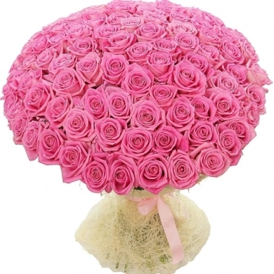 FunRose 101 Роза Эквадор Розовая (80 см) 101 роза