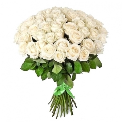 FunRose 51 Роза Эквадор Белый (45 см) до 51 роза
