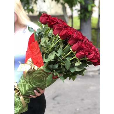FunRose 51 Роза Эквадор Красный (70 см) Розы