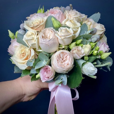 FunRose Букет Невесты с Розой и Хризантемой (36 см) Осенние Букеты