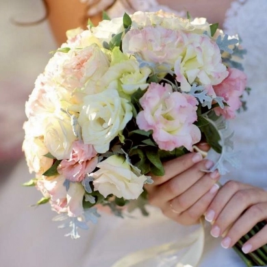 FunRose Букет Невесты с Розой и Эустомой (30 см) Букет невесты