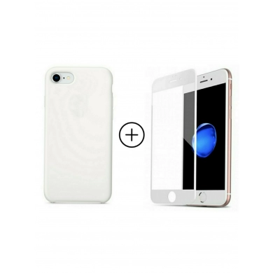 FunRose Белый чехол + Белое стекло на Iphone 7/8/SE 2020 Аксессуары