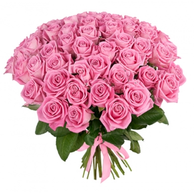 FunRose 51 Розы Аква Розовый (45 см) до 51 роза