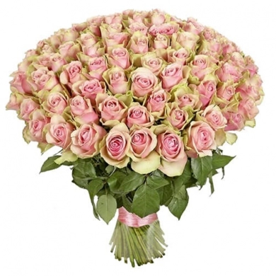 FunRose 101 Роза Кения Розовый (40 см) 101 роза