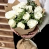 11 Роз Эквадор Белый (60 см) 